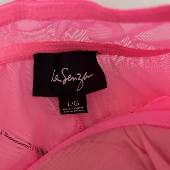 La SENZA Vibrant Pink Sheer Chemise - Picture 4 of 9
